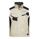 Gilet da lavoro beige/nero in misto poliestere-cotone con molteplici tasche.
