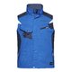 Gilet da lavoro blu in misto poliestere-cotone con tasche multiple.