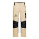 Pantaloni da lavoro beige/neri in misto poliestere-cotone con tasche.