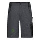 Pantaloncini da lavoro grigio scuro in misto poliestere-cotone con multiple tasche.