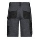 Pantaloncini in poliestere-cotone grigio scuro/nero con tasche multiple.