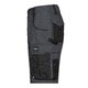 Pantaloncini grigio scuro/nero in poliestere-cotone con tasche multiple.