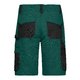 Pantaloncini verde scuro/nero in poliestere e cotone con tasche multiple.