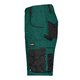 Pantaloncini da lavoro verde scuro/neri in misto poliestere-cotone con tasche multiple.