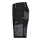Pantaloncini da lavoro neri e grigi in misto poliestere-cotone con tasche multiple.
