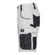 Pantaloncini da lavoro bianchi/grigi in misto poliestere-cotone con tasche multiple.