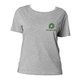T-shirt in cotone grigio m�lange da donna.