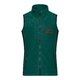 Gilet in pile verde con zip integrale e tasche.